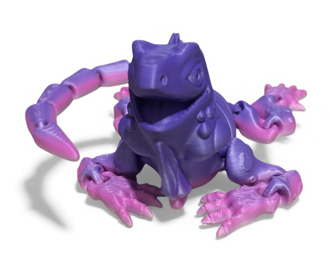 3D Printed - 12" Iguana - Rainbow 03