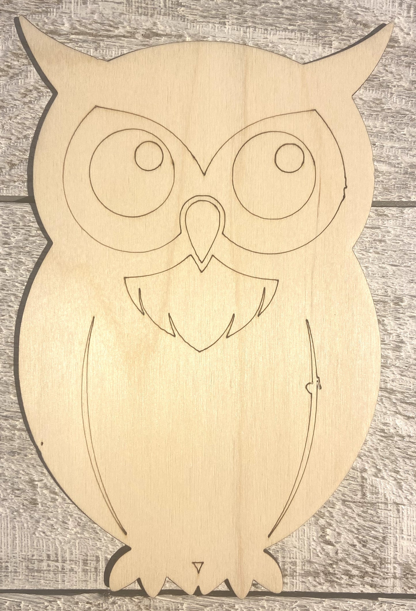 Ready to Paint Shape - 1/8" Birch - Owl - S504