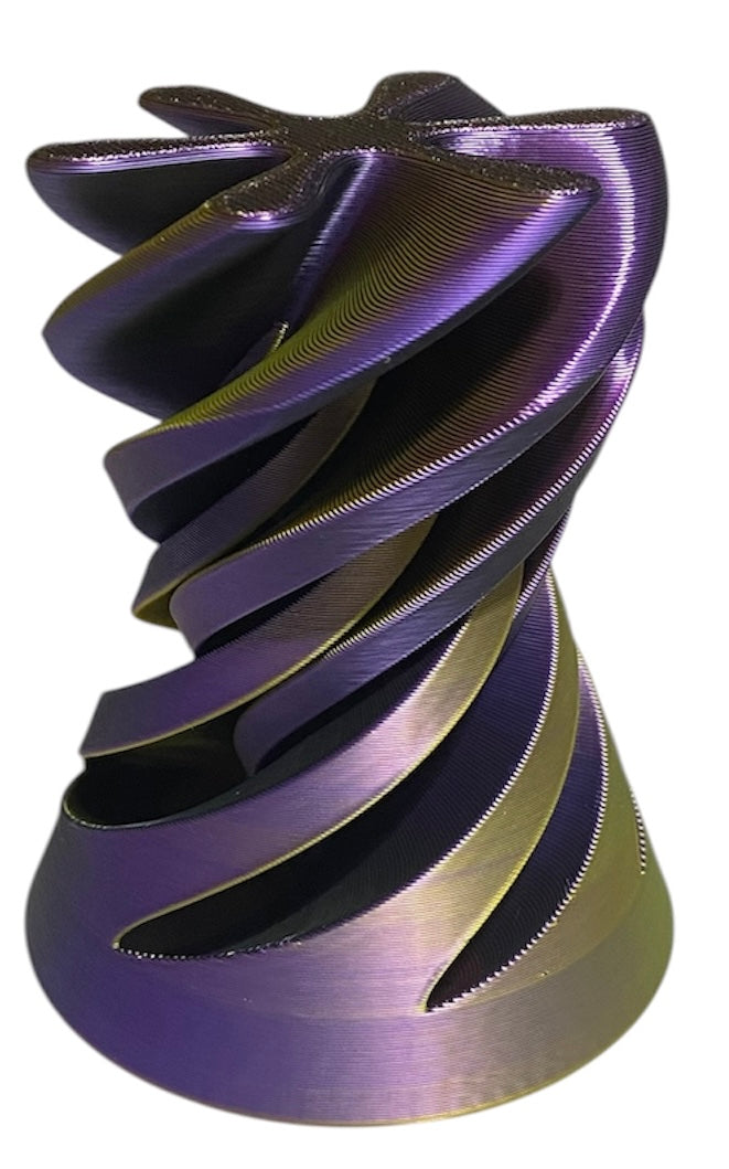 Pass Through Fidget Cone - 3-1/2" x 3" - BLACK/GOLD/PURPLE