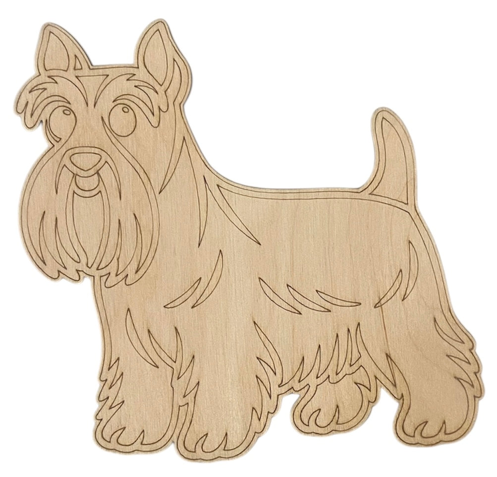 Schnauzer Shape - 1/4" Birch - S591