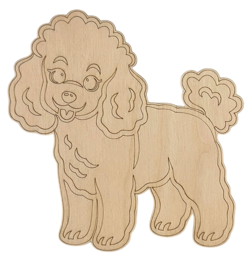 Poodle Shape - 1/4" Birch - S594