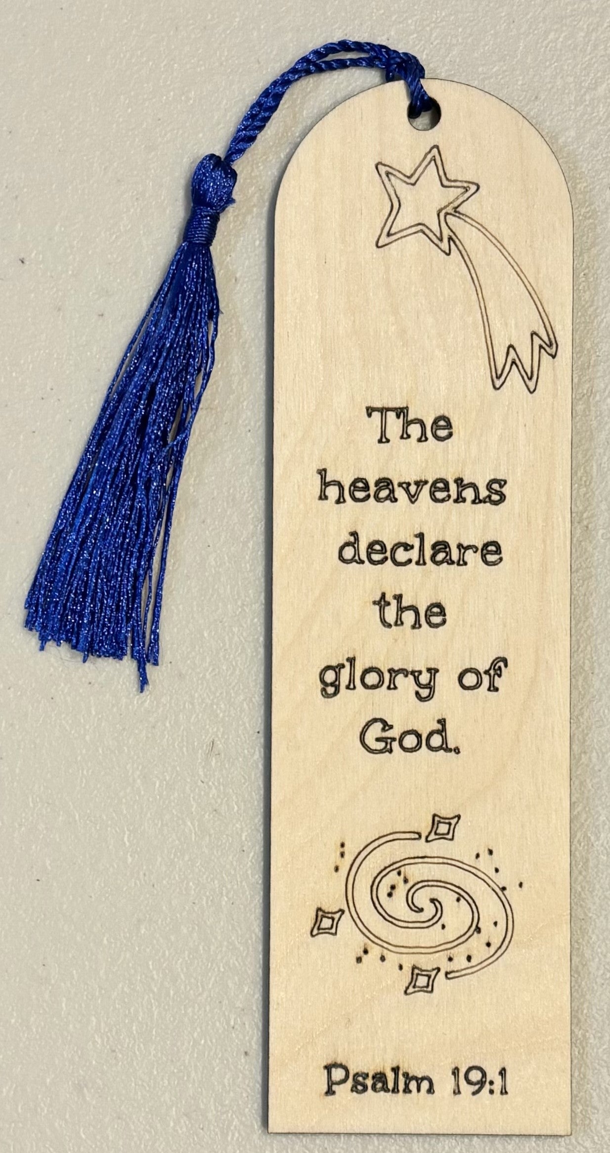 Wood Bookmark - Psalm 19:1 - B065