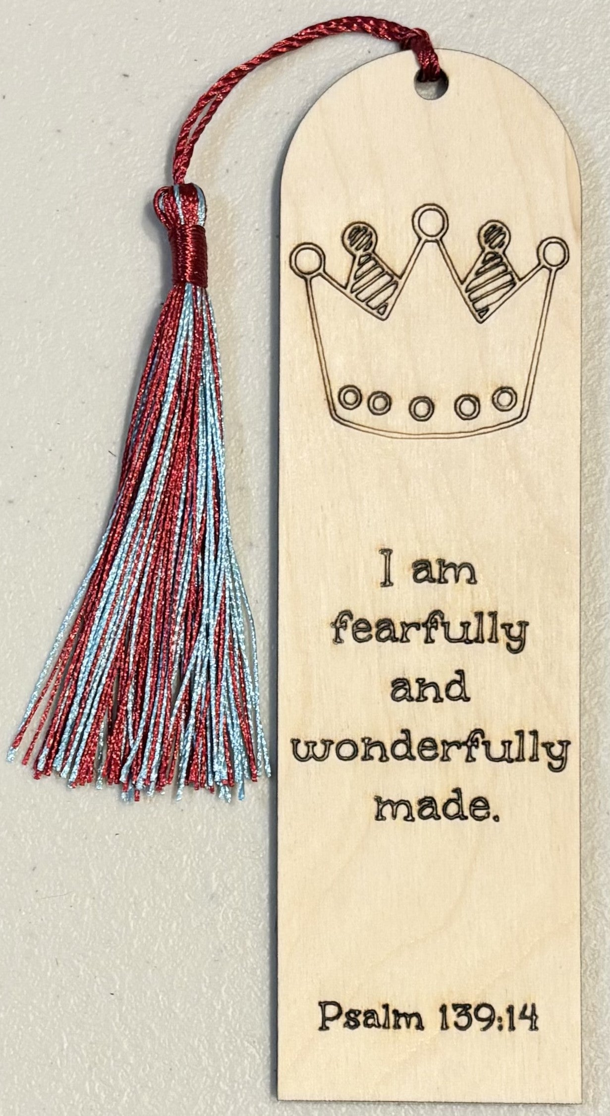 Wood Bookmark - Psalm 139:14 - B066