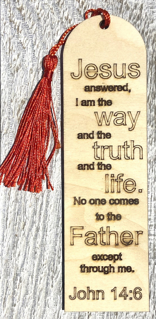 Wood Bookmark - John 14:6 - B085