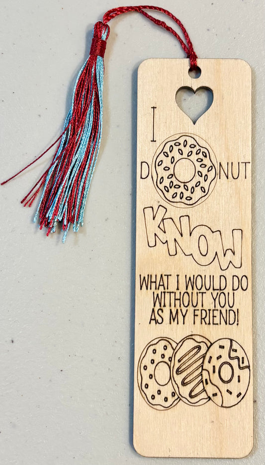 Wood Bookmark - Donut Know - B088