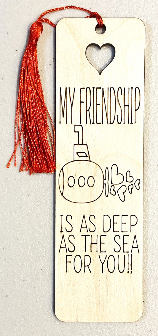 Wood Bookmark - My Friendship - B092
