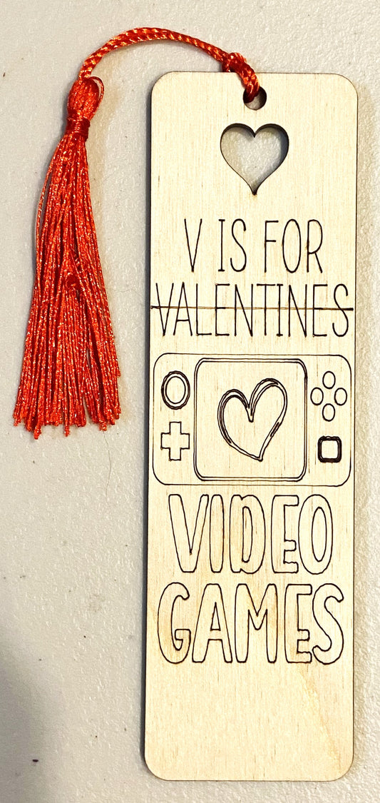 Wood Bookmark - Valentine's Home Run - B108