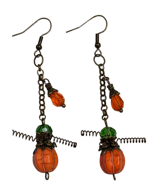 Pumpkin Bead Earrings