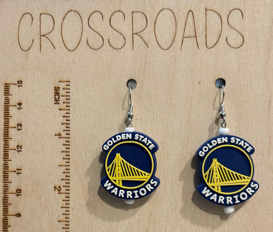 Focal Bead Earrings - Warriors - BE180