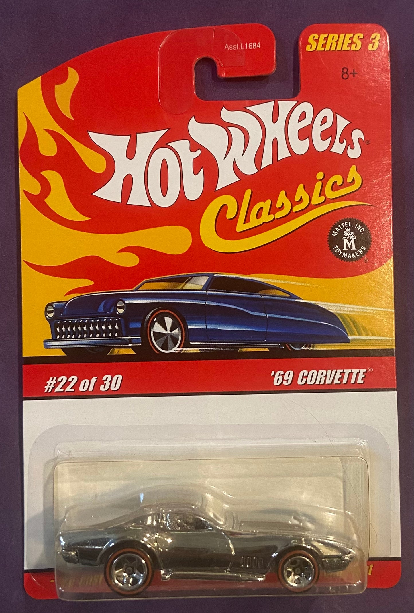 2007 Hot Wheels Classic Series 3 #22 69 Corvette SILVER