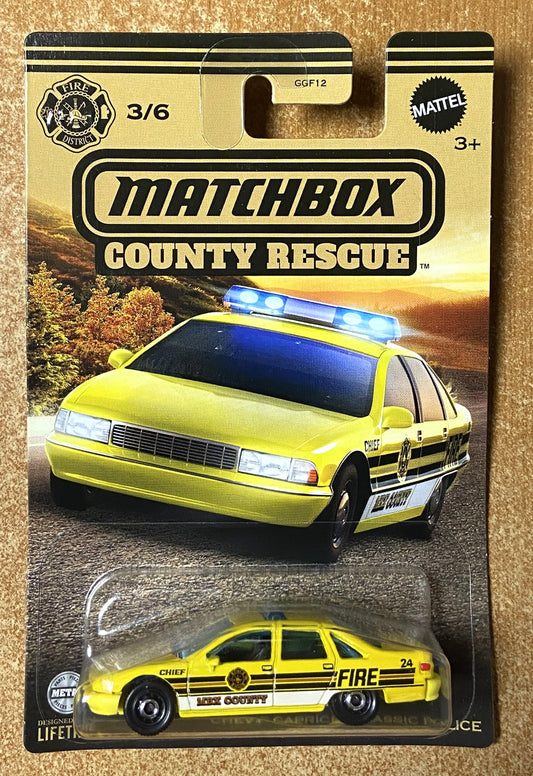 2023 Matchbox Country Rescue #3 Chevy Caprice Classic Police
