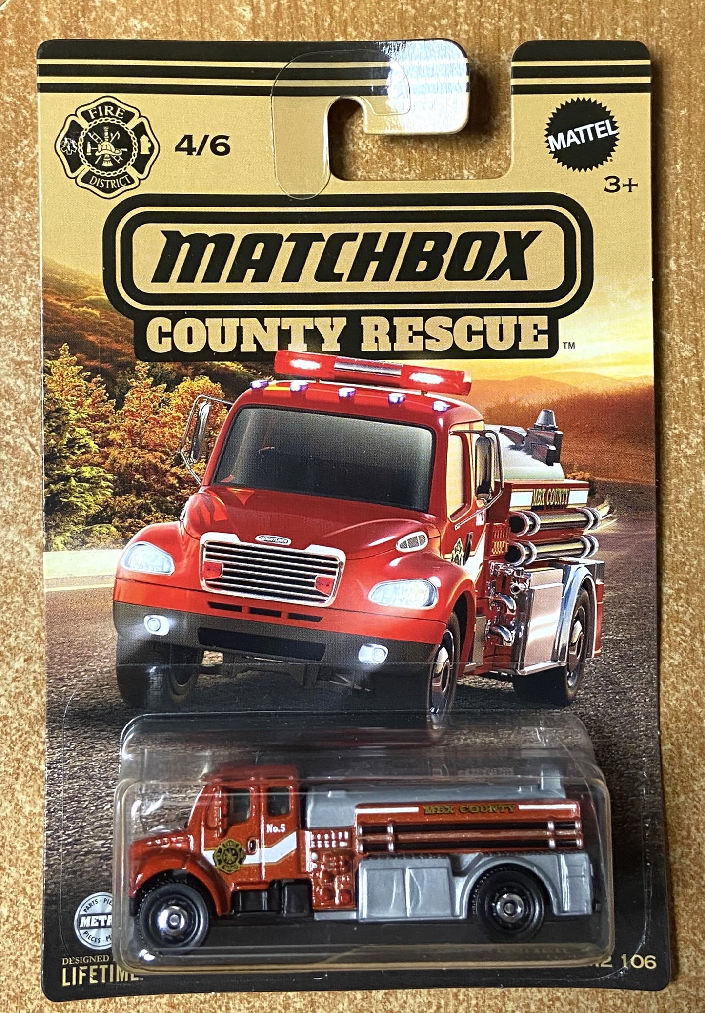 2023 Matchbox Country Rescue #4 Freightliner M2 106
