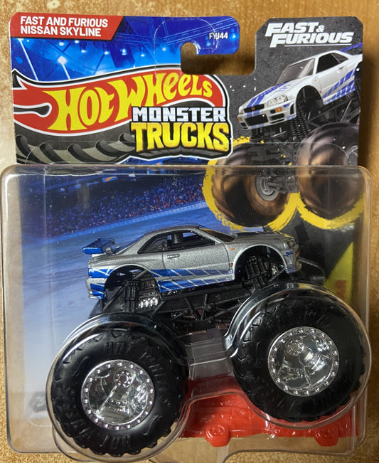 2025 Hot Wheels Monster Trucks - Fast & Furious #1 Nissan Skyline
