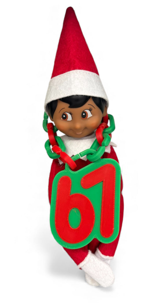 3D printed 67 Hype Chain for Elf on the Shelf