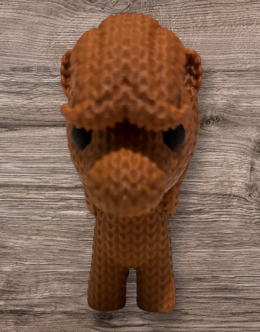 3D printed 4" Knitted Horse Brown / Black