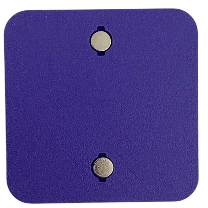 Fridge Magnet - 3" x 3" - Walk By Faith - White over Purple