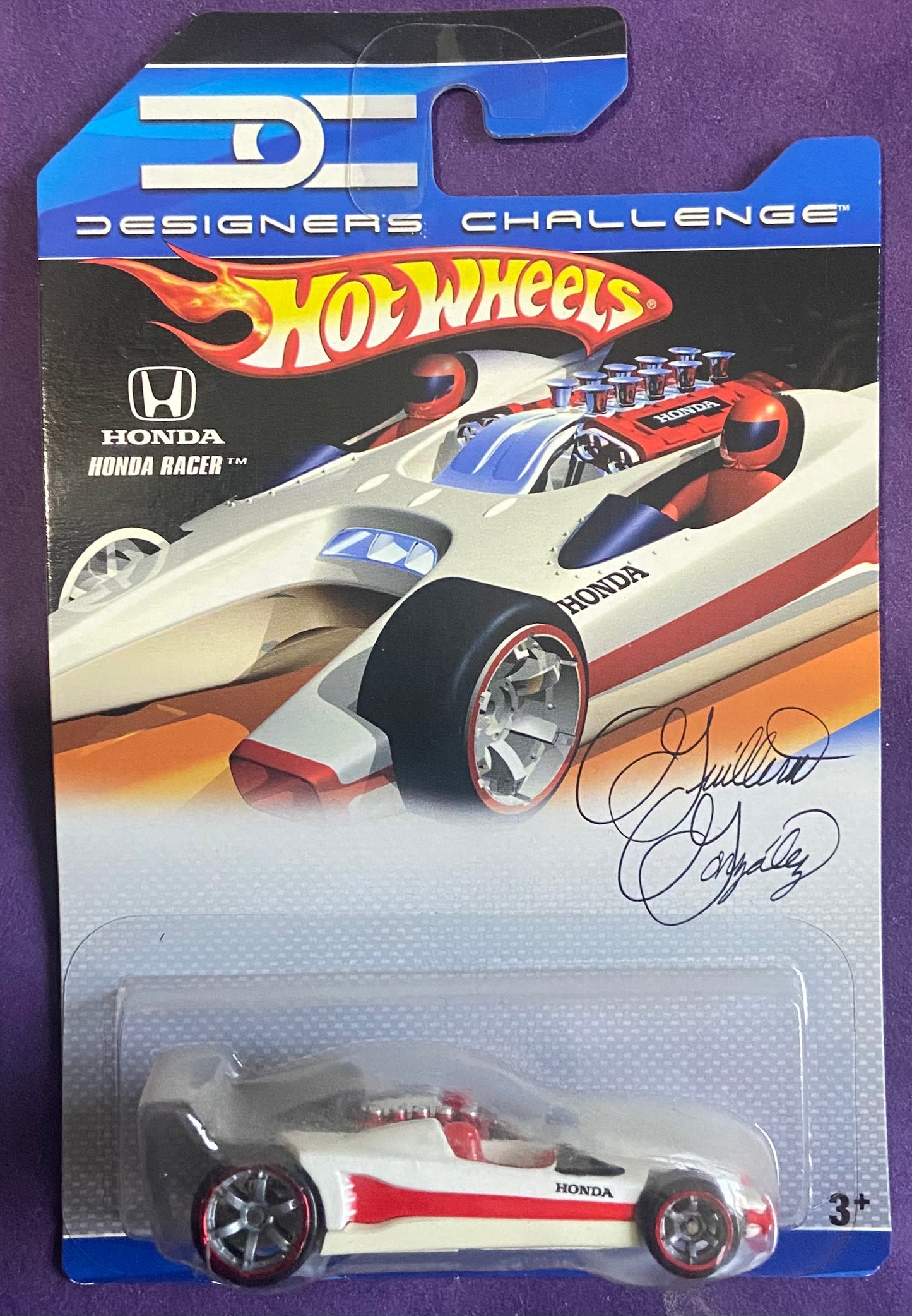 2007 Hot Wheels Designers Challenge #M3314 Honda Racer WHITE