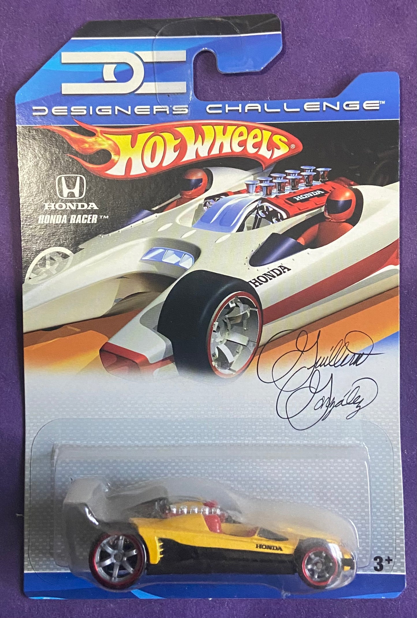 2007 Hot Wheels Designers Challenge #M3314 Honda Racer YELLOW