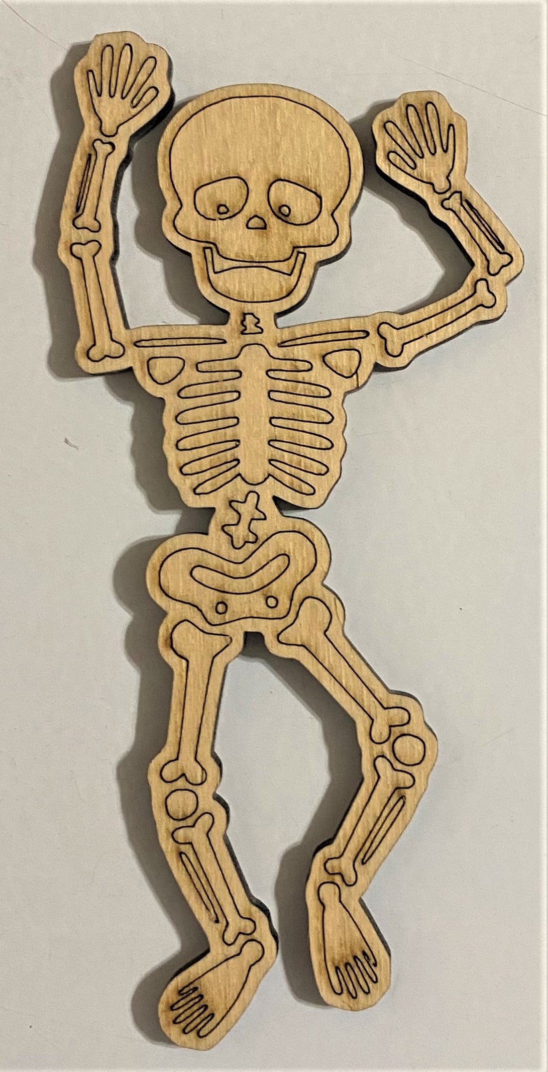 Ready to Paint Shape - 1/8" Birch - Skeleton - S076