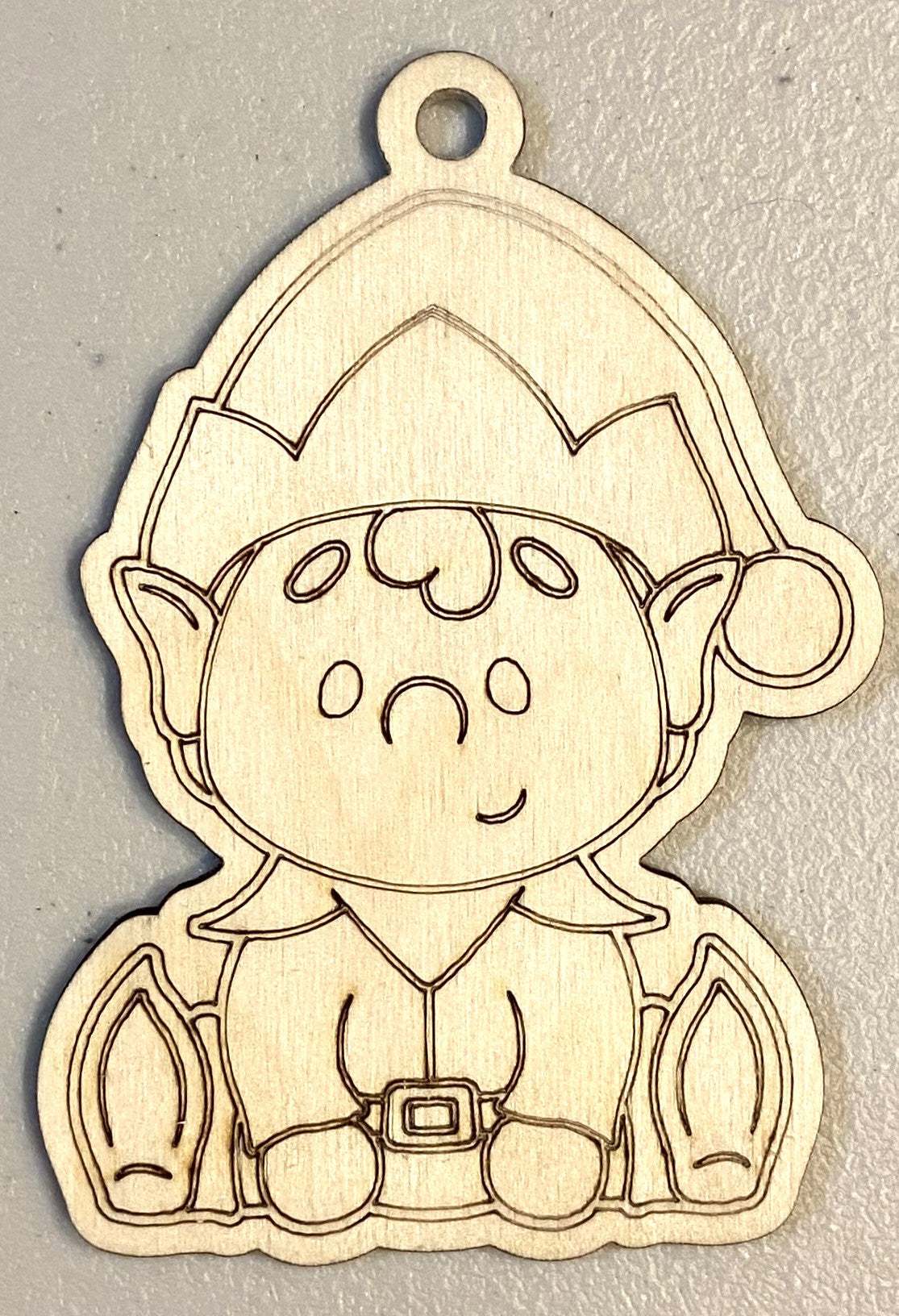 Ready to Paint Ornament - Elf- 1/8" Plywood - - S346