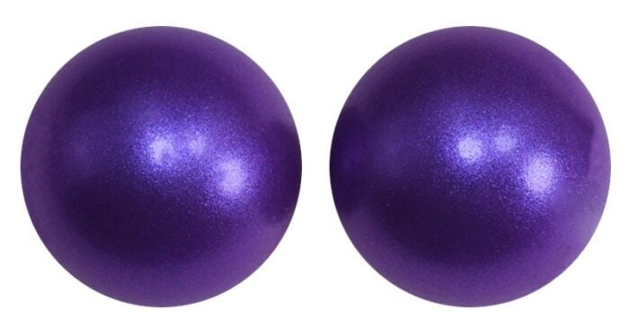 15mm Metallic Silicone Beads 5/pack - Purple - SB123