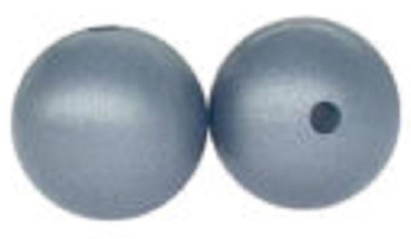 15mm Metallic Silicone Beads 5/pack - Silver - SB125