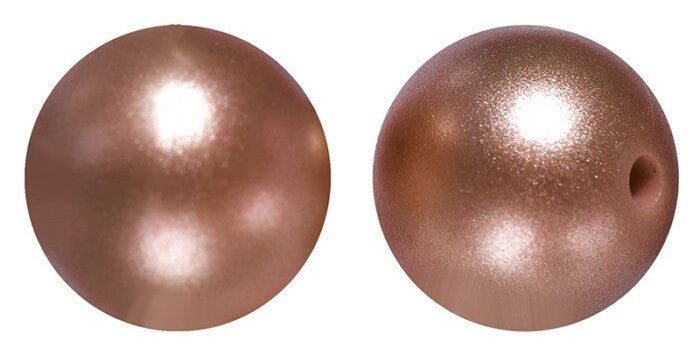 15mm Metallic Silicone Beads 5/pack - Rose Gold - SB126