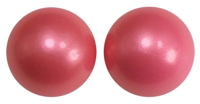 15mm Metallic Silicone Beads 5/pack - Red - SB127