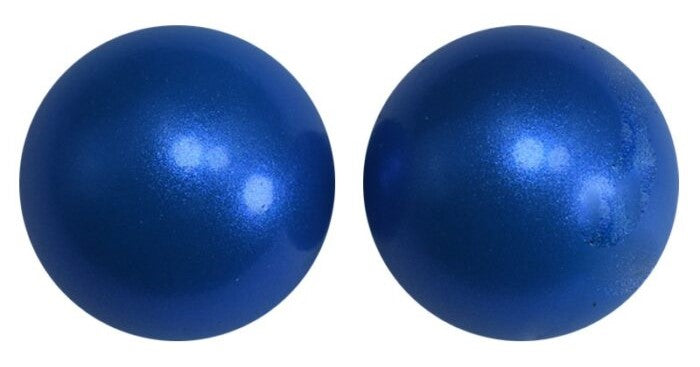 15mm Metallic Silicone Beads 5/pack - Dark Blue - SB129
