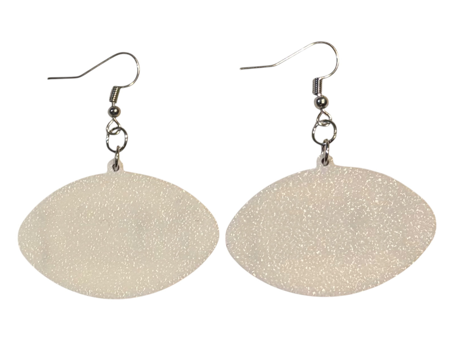 3D Printed Earrings - 1.2" x 1.75" - MSU - White over Maroon