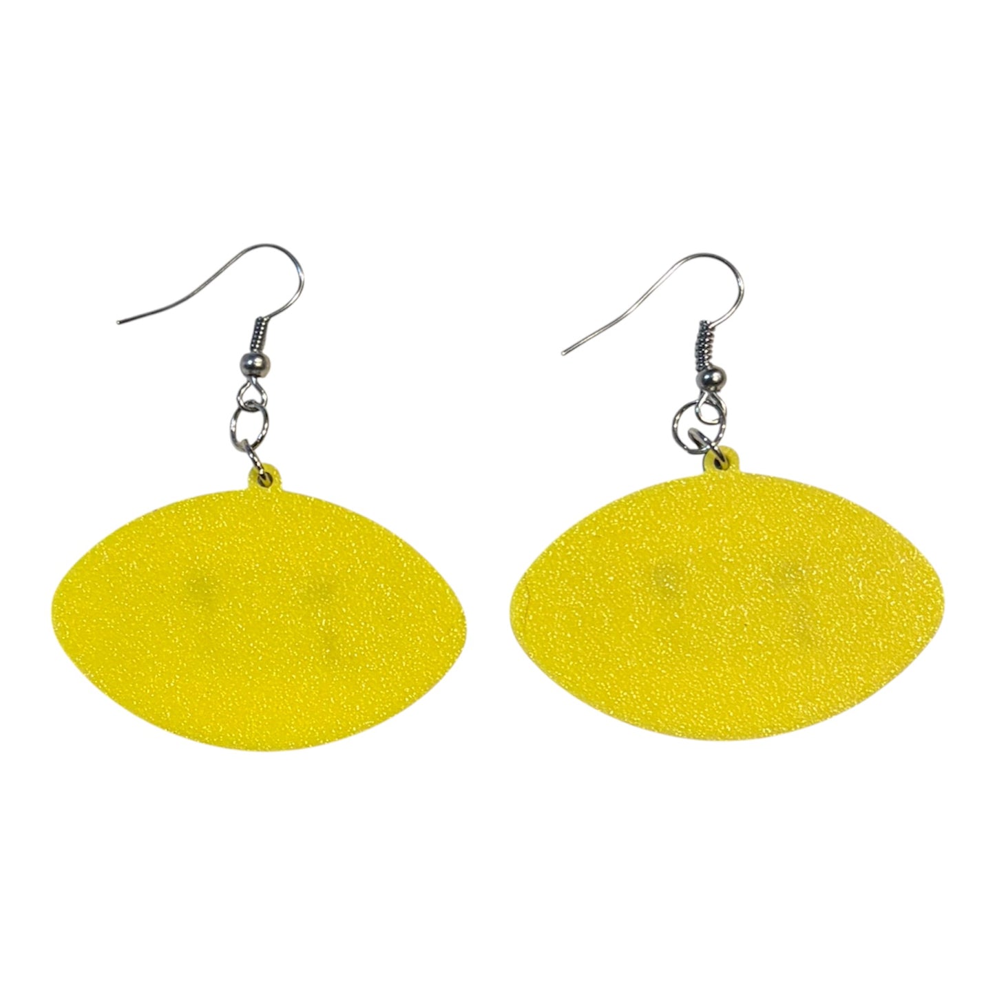 3D Printed Earrings - 1.2" x 1.75" USM - Black over Yellow