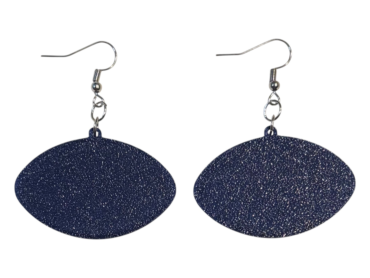 3D Printed Earrings - 1.2" x 1.75" Tigers - White over Navy