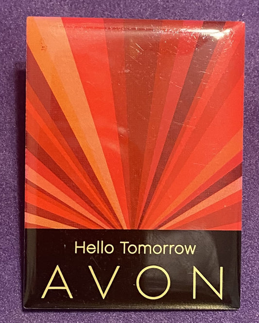 Lapel Pin 2" x 1.5" Avon Hello Tommorrow