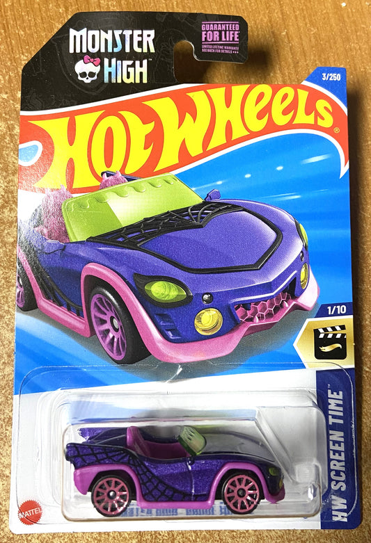 2025 Hot Wheels #3 Monster High Ghoul Mobile PURPLE