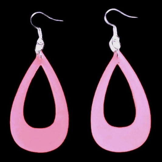 Offset Teardrop Acrylic Earrings, Passion Fruit