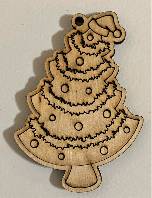 Ready to Paint Shape - 1/8" Birch - Christmas Tree - S008