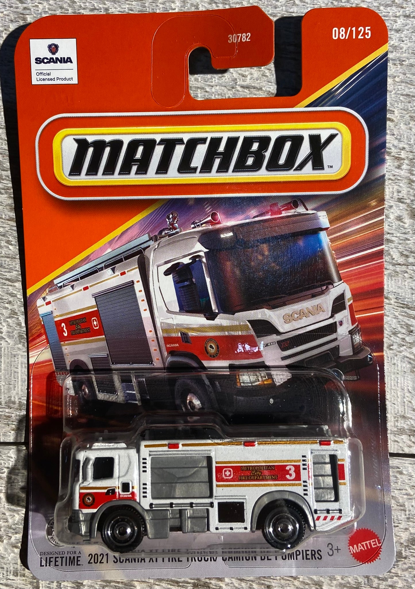 2026 Matchbox #8 2021 Scania XT Fire Truck
