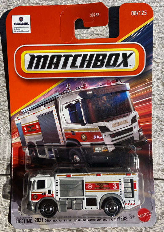 2026 Matchbox #8 2021 Scania XT Fire Truck