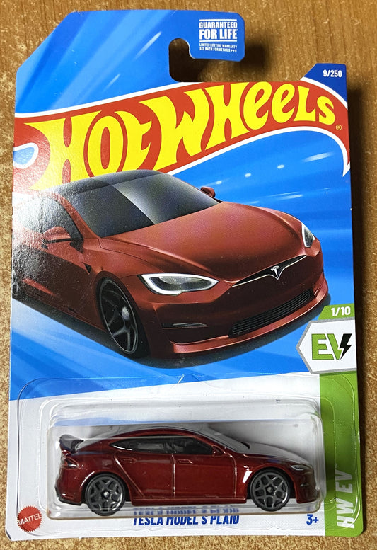 2025 Hot Wheels #9 Tesla Model S Plaid RED