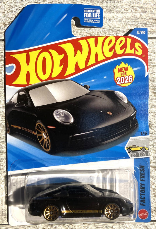 2026 Hot Wheels #15 Porsche 911 Carrera GT BLACK