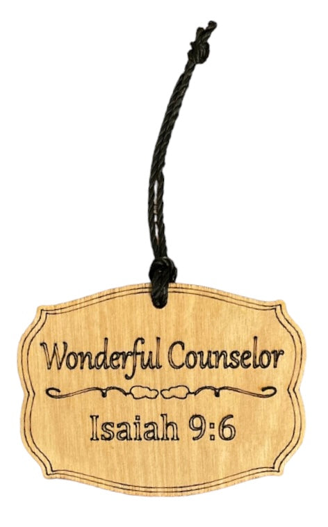 Names of Christ Ornament - #S018 - Wonderful Counselor