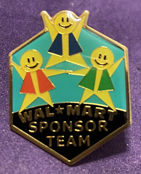 Lapel Pin 1.125" x 0.875" Walmart Sponsor Team