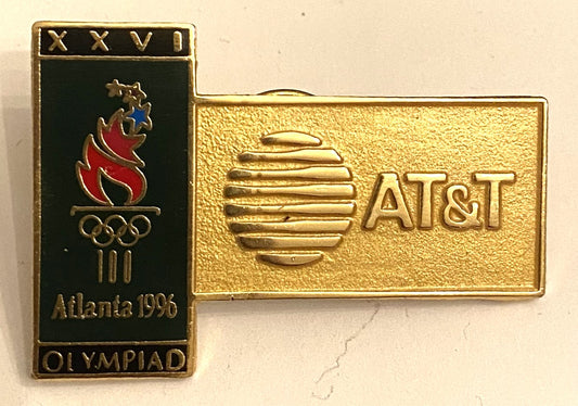 Lapel Pin 1" x 1.5" AT&T 1996 Atlanta Olympics