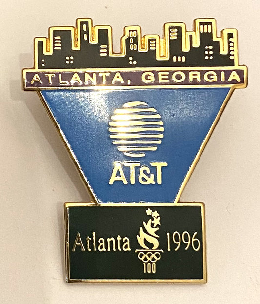 Lapel Pin 1.25" x 1" AT&T 1996 Atlanta Olympics