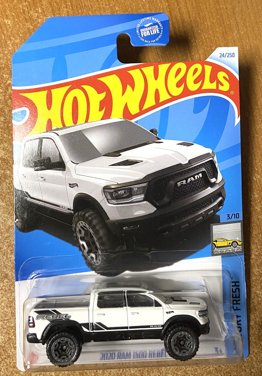 2024 Hot Wheels #24 2020 Ram 1500 Rebel WHITE