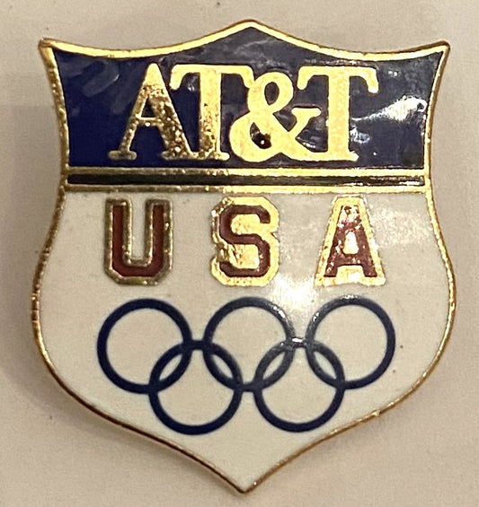 Lapel Pin 1" x 0.75" AT&T 1996 Atlanta Olympics