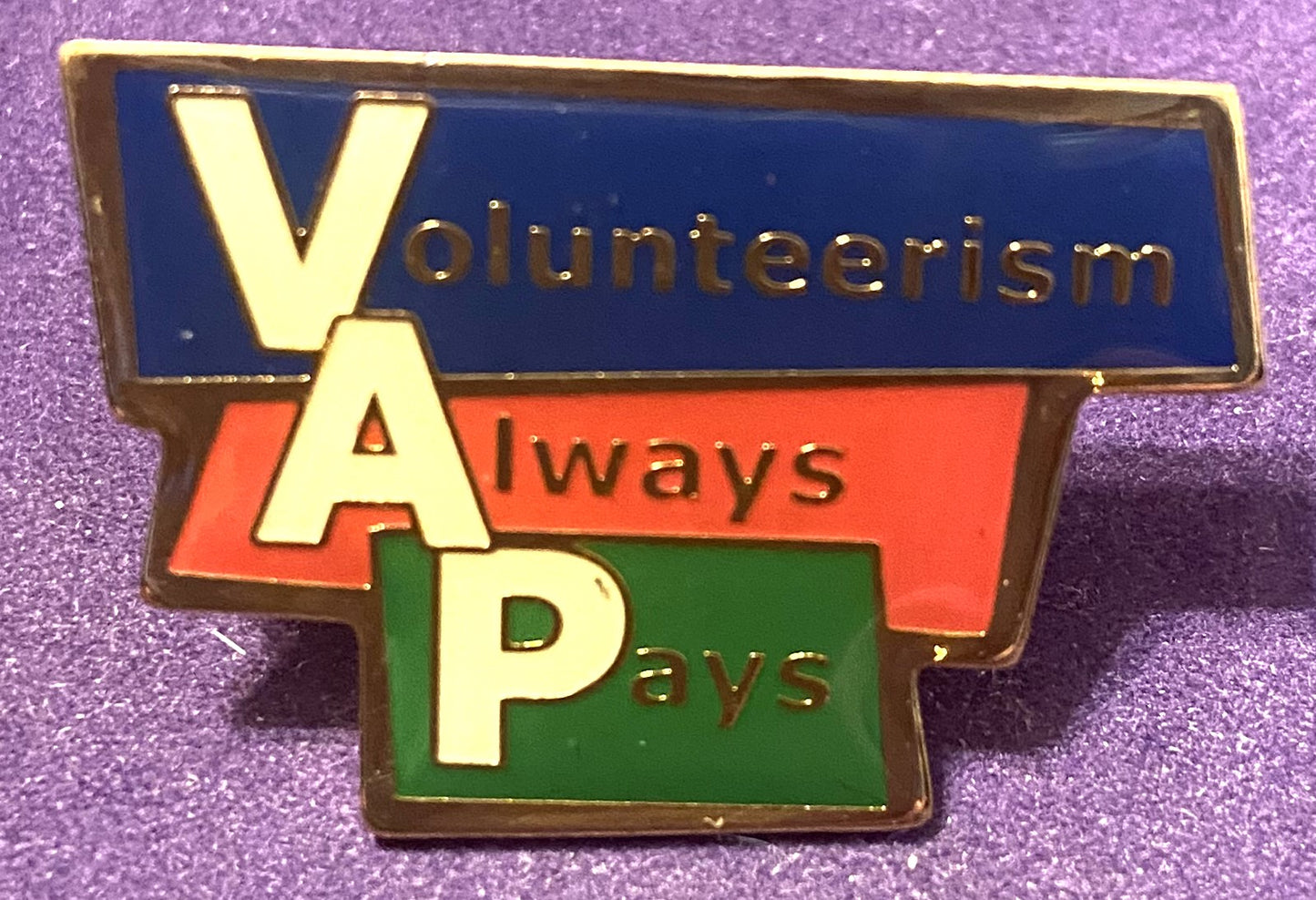 Lapel Pin 1" x 1.5" Walmart Volunteerism Always Pays