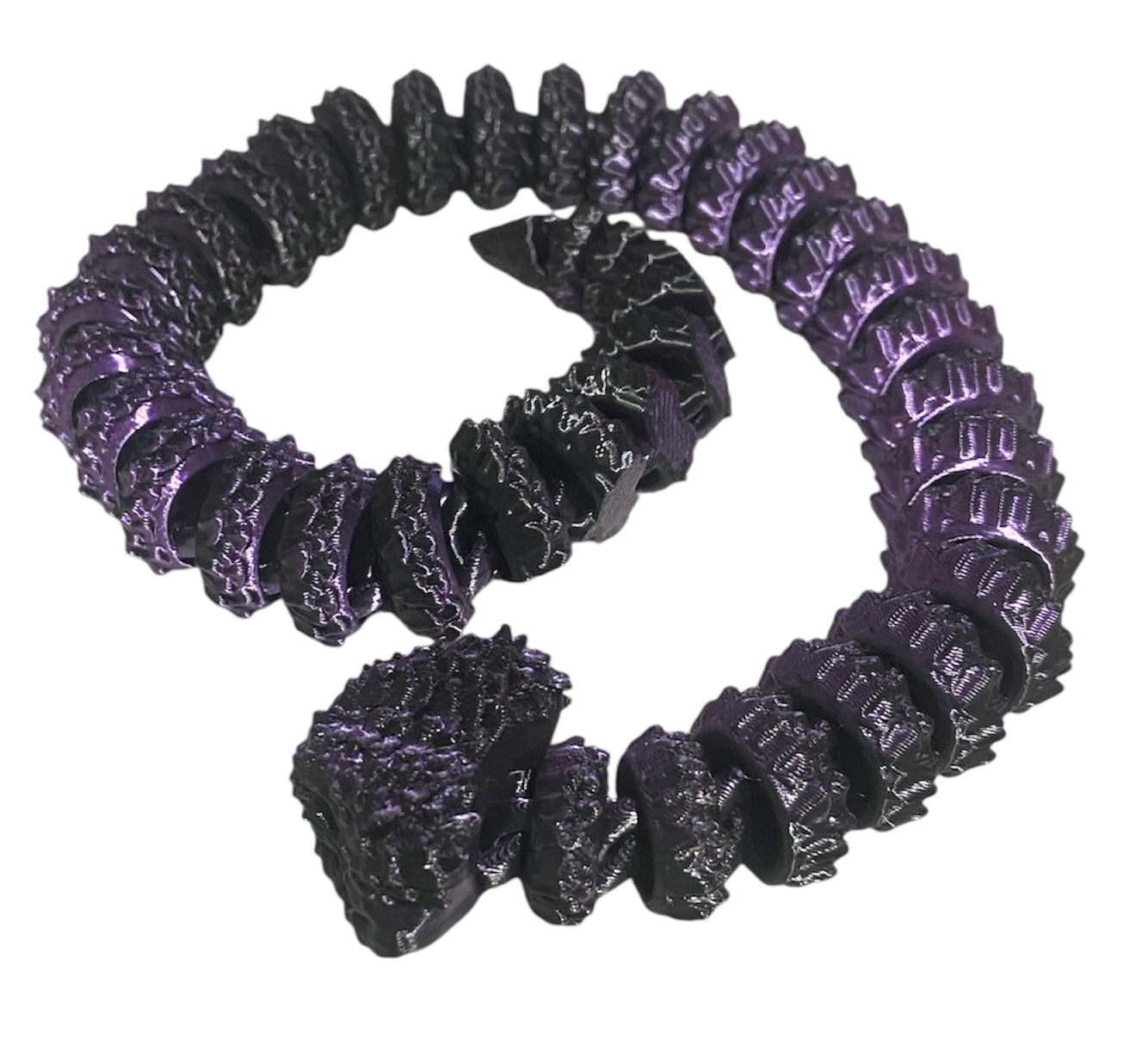 3D printed Large Bush Viper - 28" - Purple Black