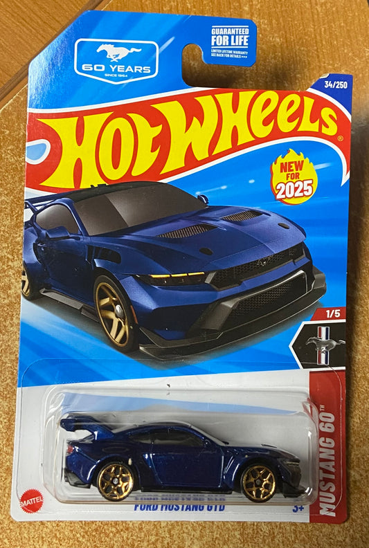 2025 Hot Wheels #34 Ford Mustang GTD BLUE
