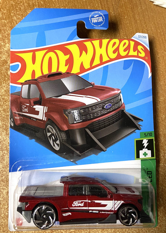 2024 Hot Wheels #37 Ford F-150 Lightning Custom RED